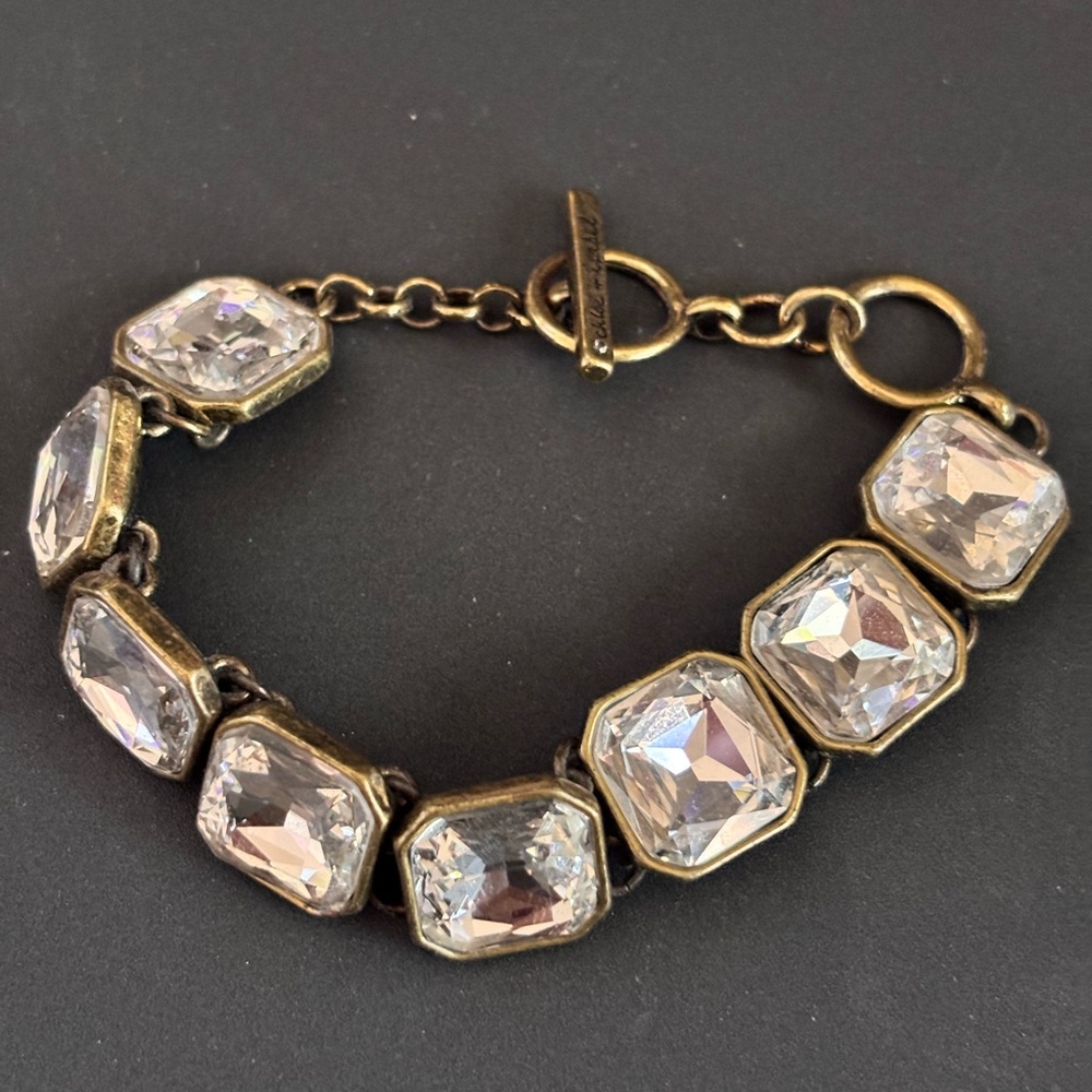 Chloe + Isabel Retro Glam Elegant Gold and Crystal Bracelet